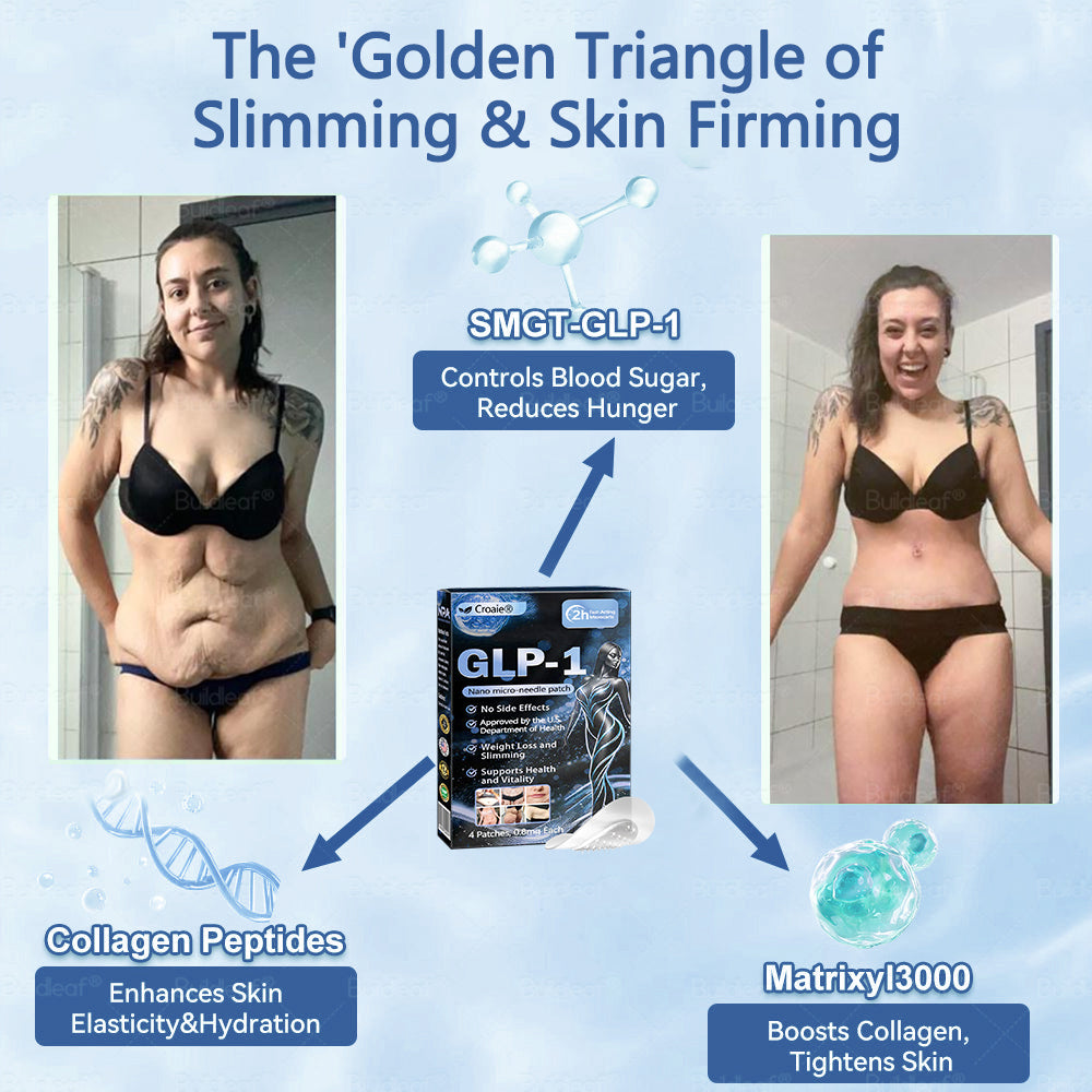 Croaie® Нано Микроиглен Пластир с SMGT-GLP-1 и Matrixyl 3000 За Стягане на Кожата, Намаляване на Тегло и Подкрепа на Кръвната Захар, Без Инжекции, Резултат за 7 Дни